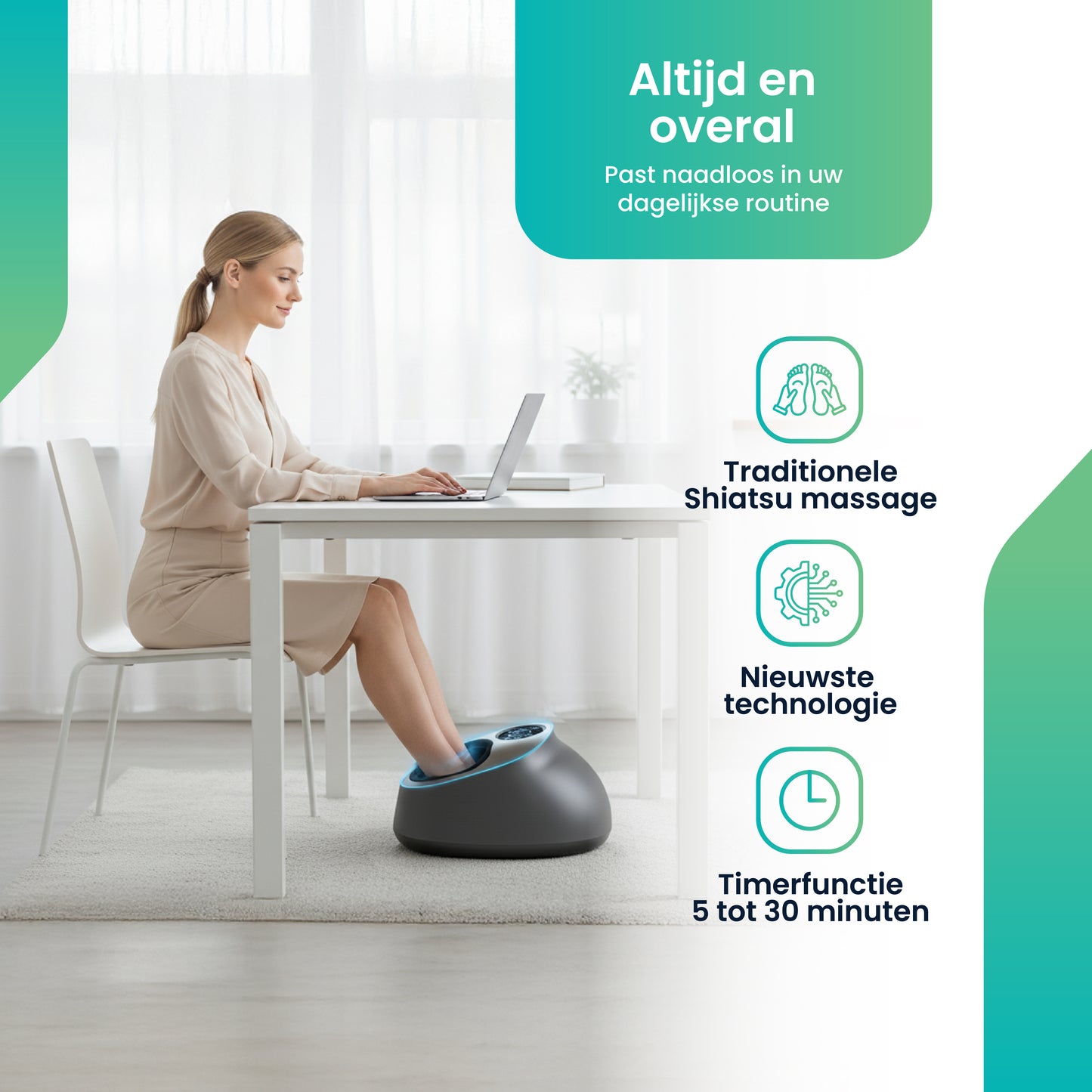 CoreComfort® Footsoothe  Shiatsu voetmassage apparaat.