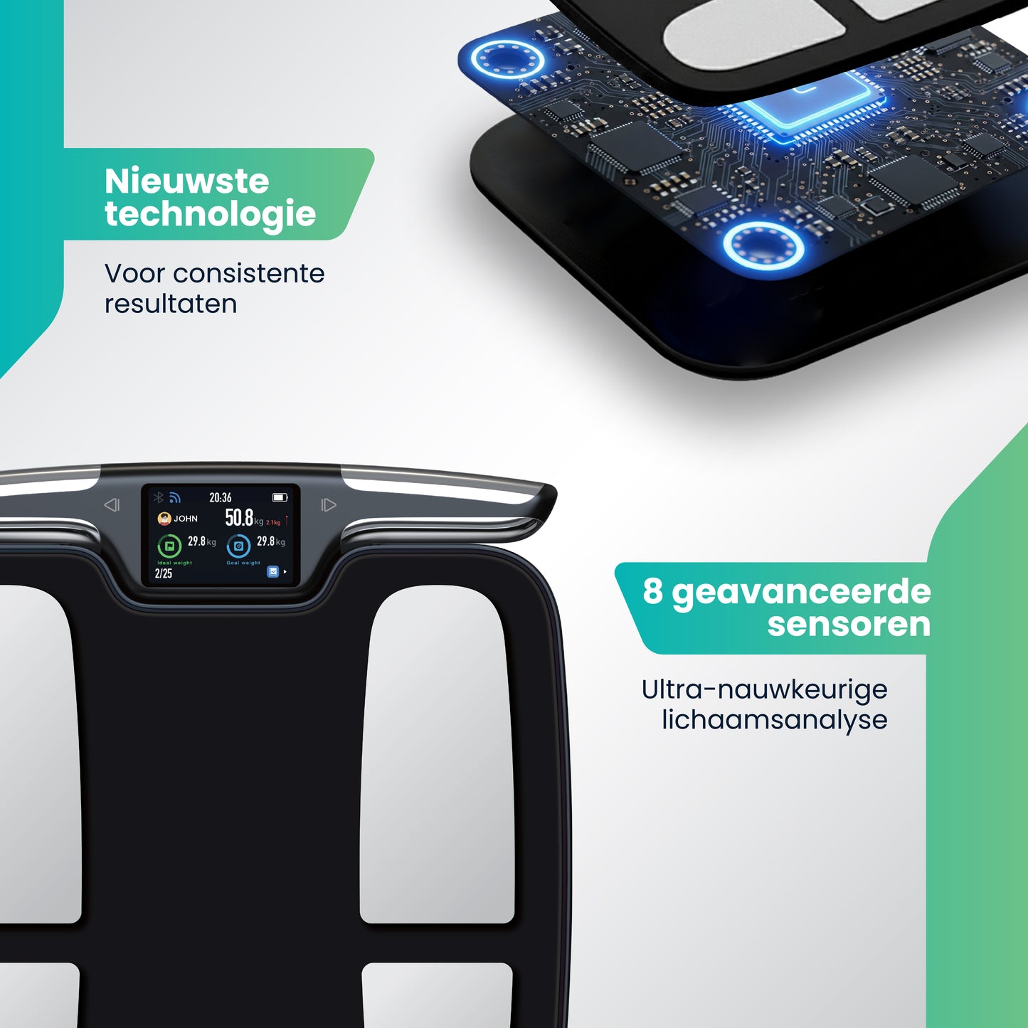 CoreComfort® BodySync slimme weegschaal incl. App