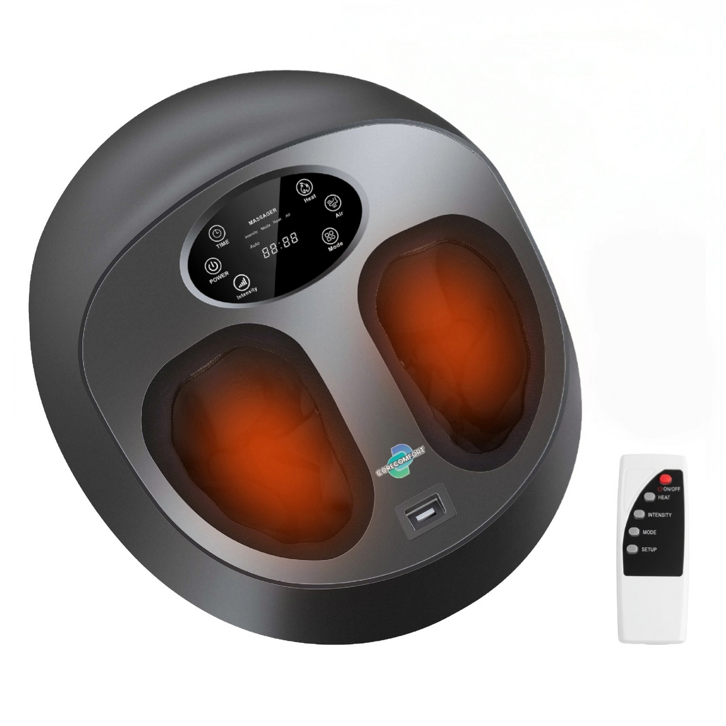 CoreComfort® FootSoothe Shiatsu Voetmassageapparaat met Warmte – Elektrische Voetmassage voor Ontspanning & Doorbloeding